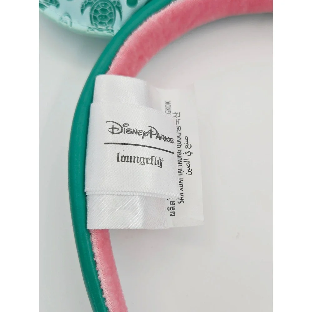 Disney Vacation Club Member Loungefly Ear Headband Teal Pink Tropical Mickey DVC